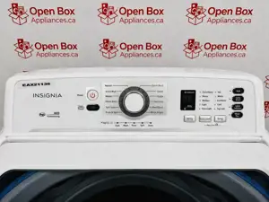Used Insignia 27″ Top Load Washer and Dryer NS-TWM41WH8A, NS-FDRE67WH8A-C For Sale