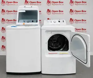 Used Insignia 27″ Top Load Washer and Dryer NS-TWM41WH8A, NS-FDRE67WH8A-C For Sale