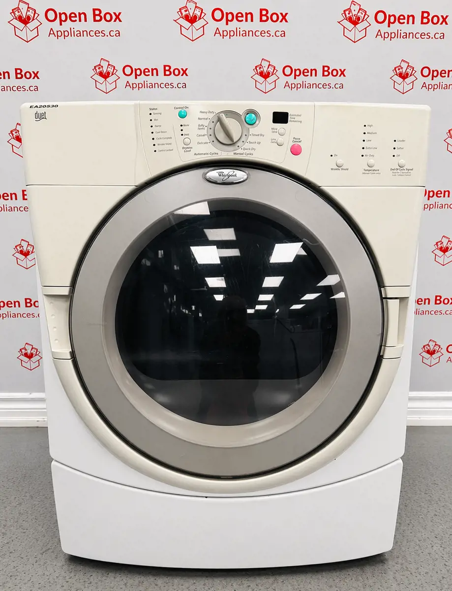 Whirlpool Used Whirlpool Duet Electric 27” Stackable Dryer YGEW9250PW1 For Sale