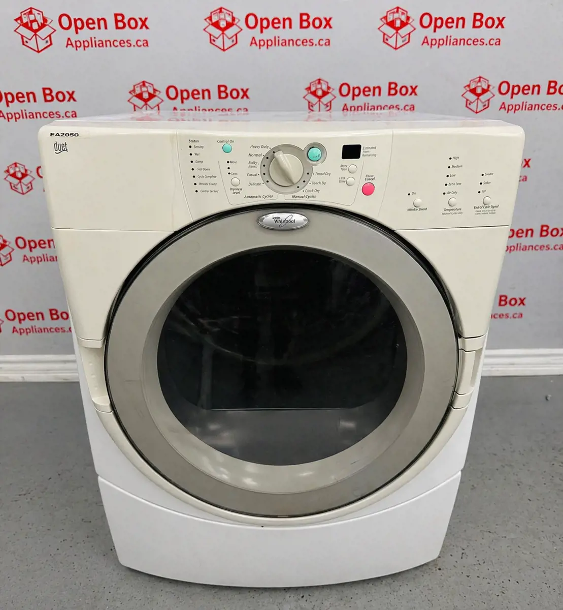 Used Whirlpool Duet Electric 27” Stackable Dryer YGEW9250PW1 For Sale